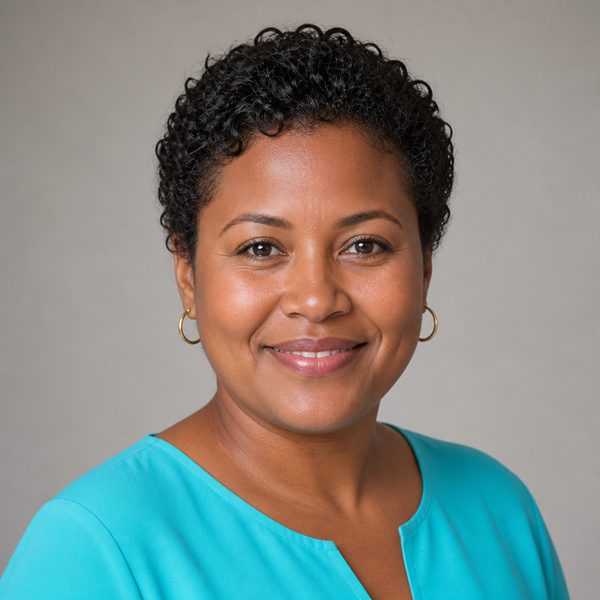 AI-generated portrait of Kaya Simms, a fictional agent